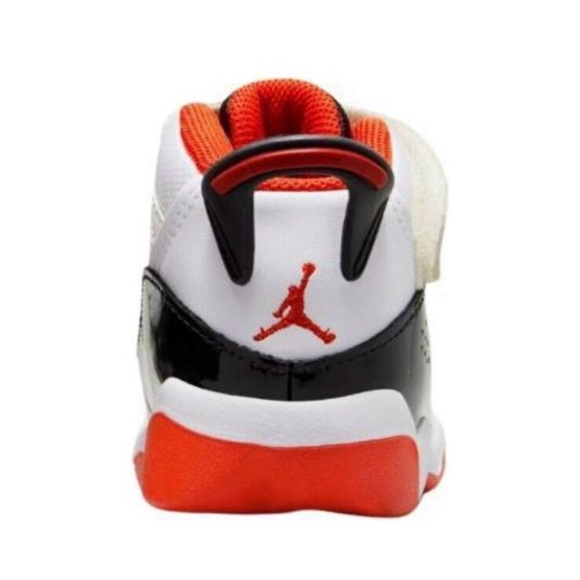 TD Size 8-10C Air Jordan 6 Rings Basketball Shoes DV1344-108 White Orange Black - Picture 13 of 14